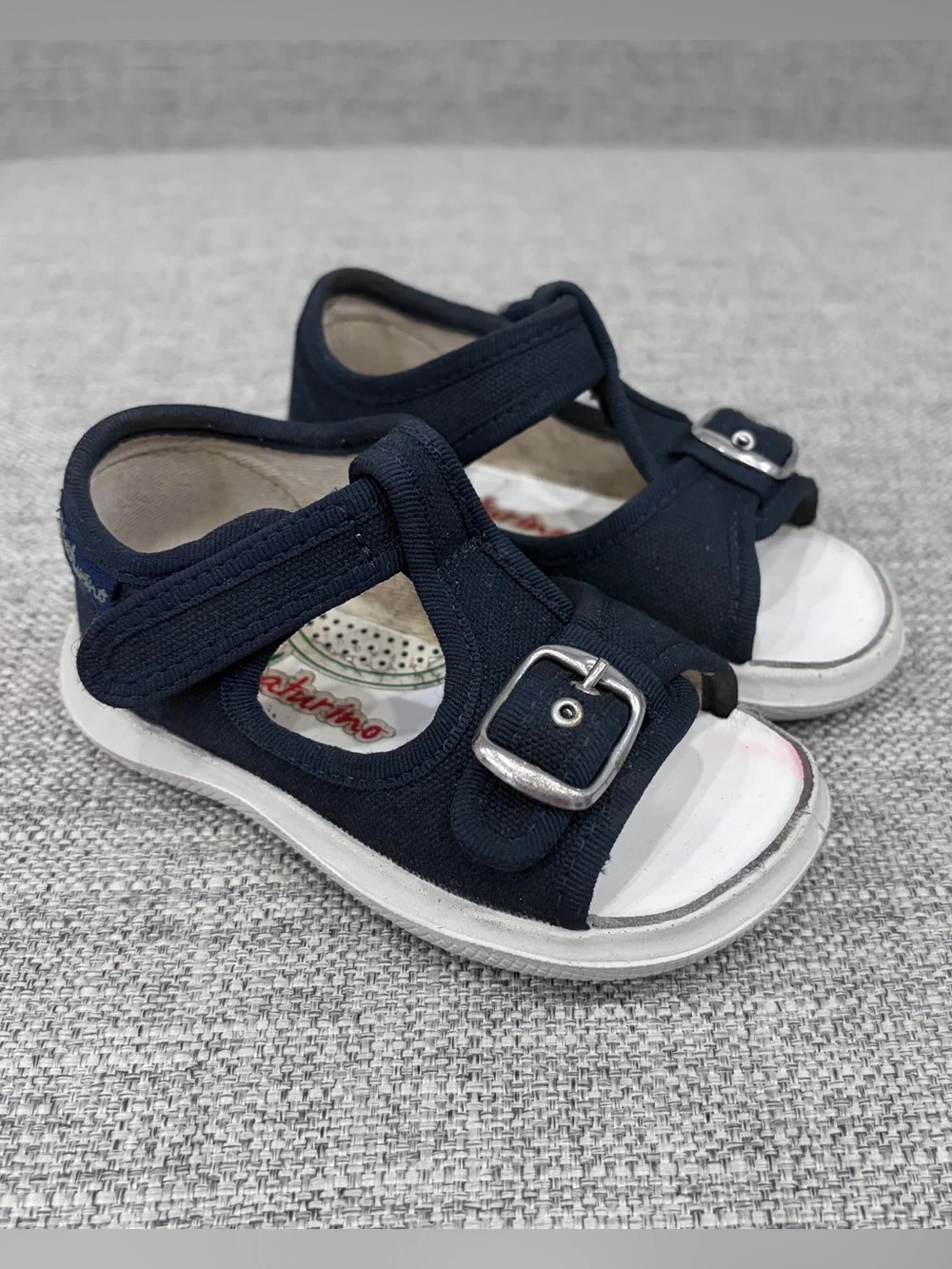 Naturino Navy Blue Kids Open-Toe Sandals with Buckle size 21
